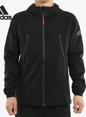 Adidas/阿迪达斯正品SOFTSHELL HO 男子户外运动连帽夹克 EH3945