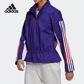 Adidas GS2401 女子立领运动印花夹克外套 阿迪达斯正品 CNY