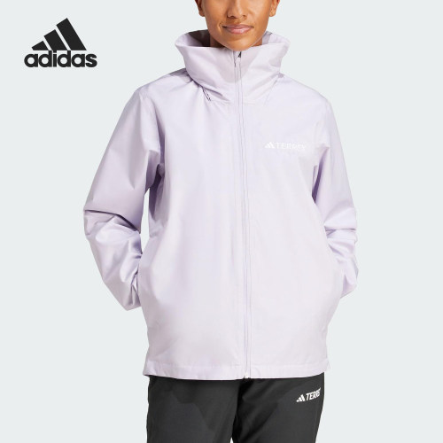 Adidas/阿迪达斯正品新款女士户外梭织连帽夹克外套JM8705