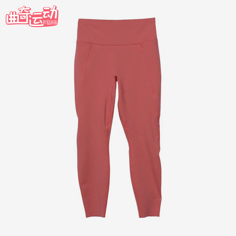 Nike/耐克正品新款女粉色跑步紧身纯色经典跑步长裤HQ6814-897