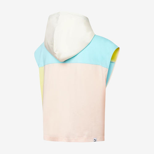 Puma彪马正品Florid Summer女连帽抽绳拼接修身马甲534006-27
