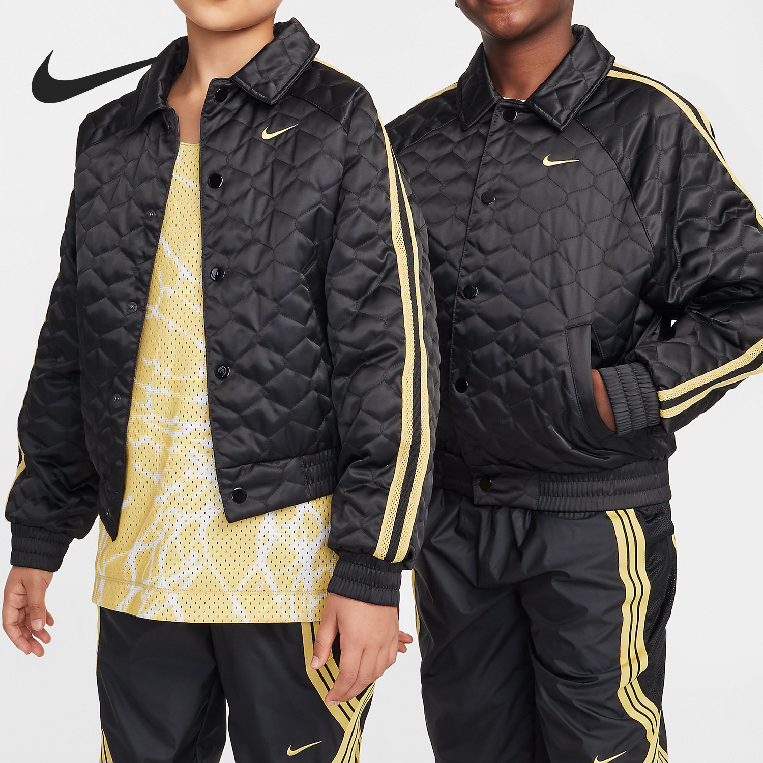 Nike/耐克正品冬季新款大童保暖条纹宽松翻领棉服FV0319-010,童装/婴儿装/亲子装,棉袄/棉服,淘宝优惠券,粉丝福利购,淘宝优惠卷