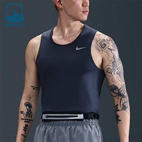 Nike/耐克正品2025男士训练圆领套头透气跑步背心T恤DV9322-437