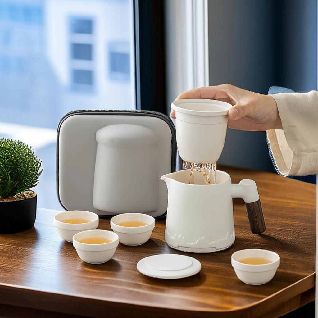 远山旅行茶具套装便携式快客杯户外随身包功夫泡茶壶茶杯喝茶装备
