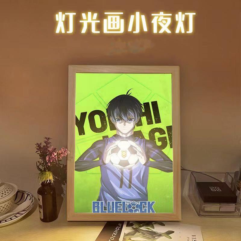 蓝色监狱灯光画镜子动漫周边洁世一蜂乐回装饰灯床头小夜灯送朋友