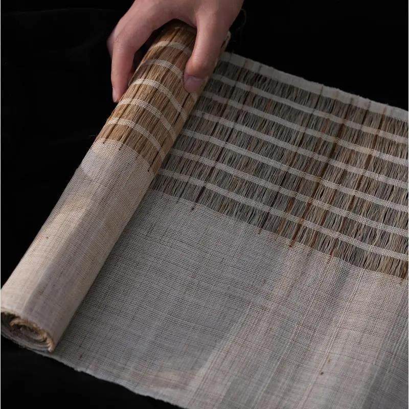 浏阳手织夏布 禅意复古麻布艺茶席杯垫垫子隔热垫苎麻布茶旗素色,居家布艺,茶席,淘宝优惠券,粉丝福利购,淘宝优惠卷