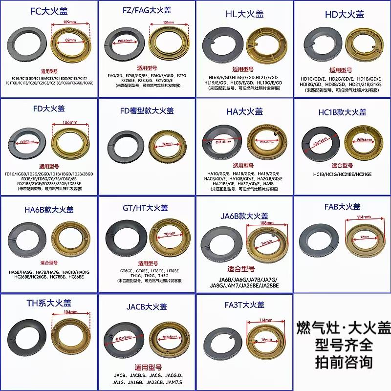 适合方太燃气灶大火盖HA6B/FC1B/FZ5B/JACB/TH分火盖火圈铜盖配件