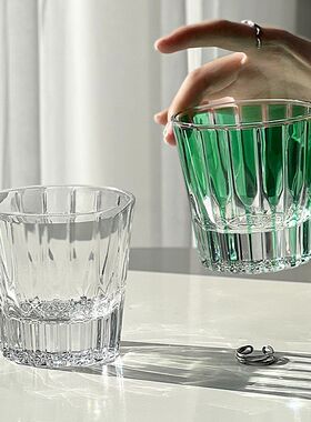 收藏轻奢工d艺杯子高颜值璀璨星芒江户切子玻璃杯家用水杯酒杯送