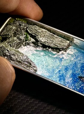 纯手工南沙群g岛手工微缩景观模型迷你铁盒手办摆件扩香器