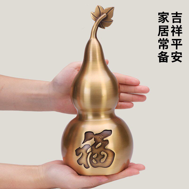 铜葫芦纯铜d摆件开盖空心八卦办公室客厅家居玄关装饰品大小号,家居饰品,国学摆件,淘宝优惠券,粉丝福利购,淘宝优惠卷