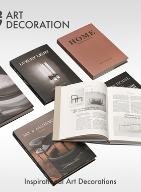 精装封套c可翻页书柜家具样板房间酒店装饰摆件外文仿真书假书道