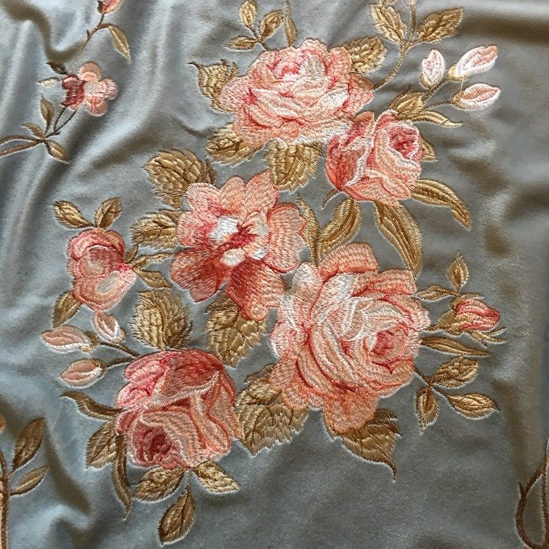 美式田园花客厅卧室高q档奢华法式宫廷韩国绒布脏粉贴绒绣花窗帘,居家布艺,定制窗帘,淘宝优惠券,粉丝福利购,淘宝优惠卷