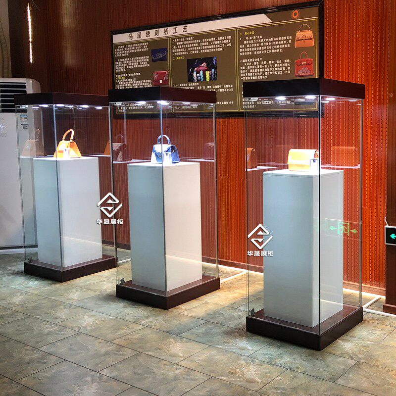 模型展示柜台玉器展柜玻璃柜子透明博G物馆文物陈列柜单品展览柜