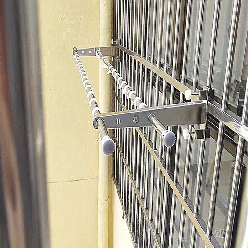 窗外晒衣架窗框晒被子家用阳台A边栏杆晾衣架防盗网挂衣牢固不锈,收纳整理,金属衣架,淘宝优惠券,粉丝福利购,淘宝优惠卷