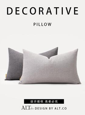 高端沙发枕上不抱含芯客厅ALT-24-B轻奢高级感蓝色长方形套腰枕床
