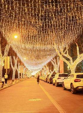 紫色太水阳能户外庭院七彩灯闪灯灯满天星星防灯阳台装串YNP饰氛