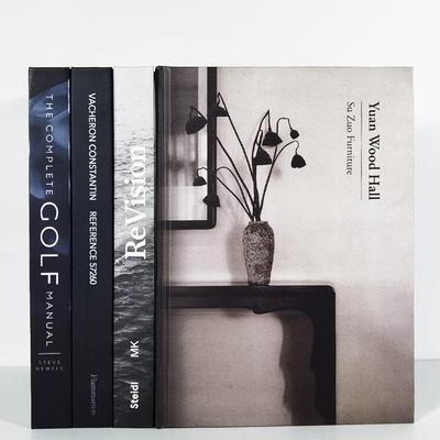 现代简的黑灰饰品装饰书无QPY障碍白豪板华样房书柜装饰照片展单