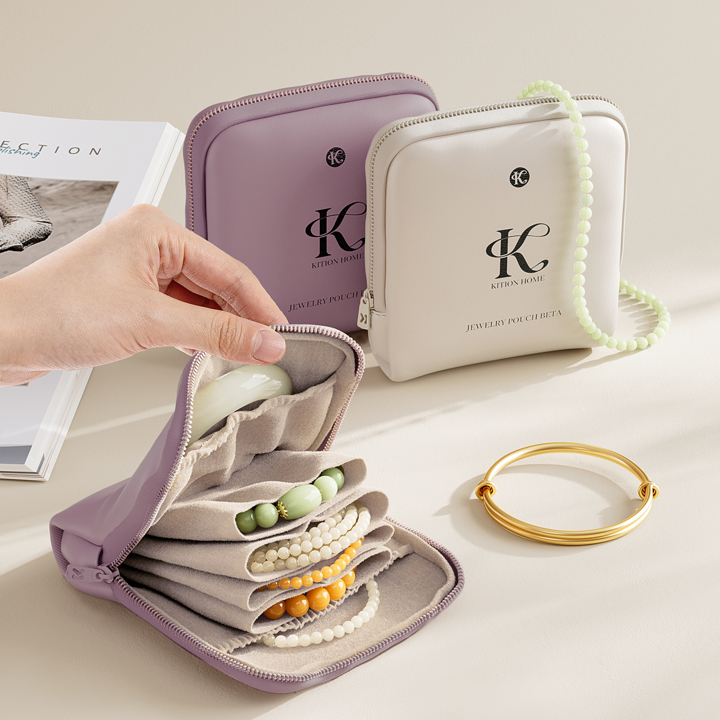 首饰收纳包高档精致首饰盒便携式