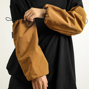 整理师推荐防水袖套加长厨房男女款上班耐脏羽绒服新款日式高级感