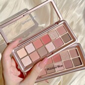 幻影小熊多巴胺十二色眼影盘 低饱和珠光碎钻哑光灰粉大地色眼影