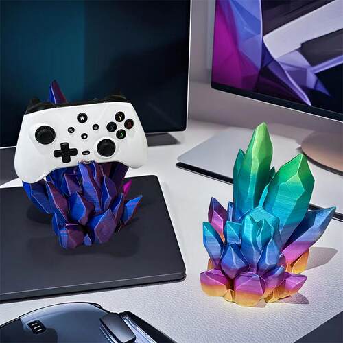 创意水晶山丘游戏柄支架底座xbox手潮玩周桌面展示架装边饰品摆件