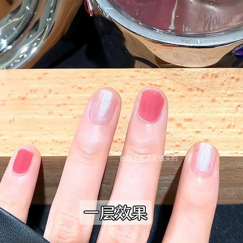 2026新款撕丝绒缎面美甲指甲油胶免烤快干持水性可拉久叠涂超好看