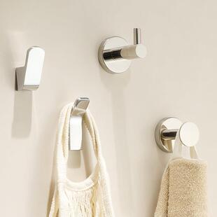 浴室毛巾挂钩不锈钢镜面银色卫生间全铜高端单钩衣柜玄关挂衣帽钩