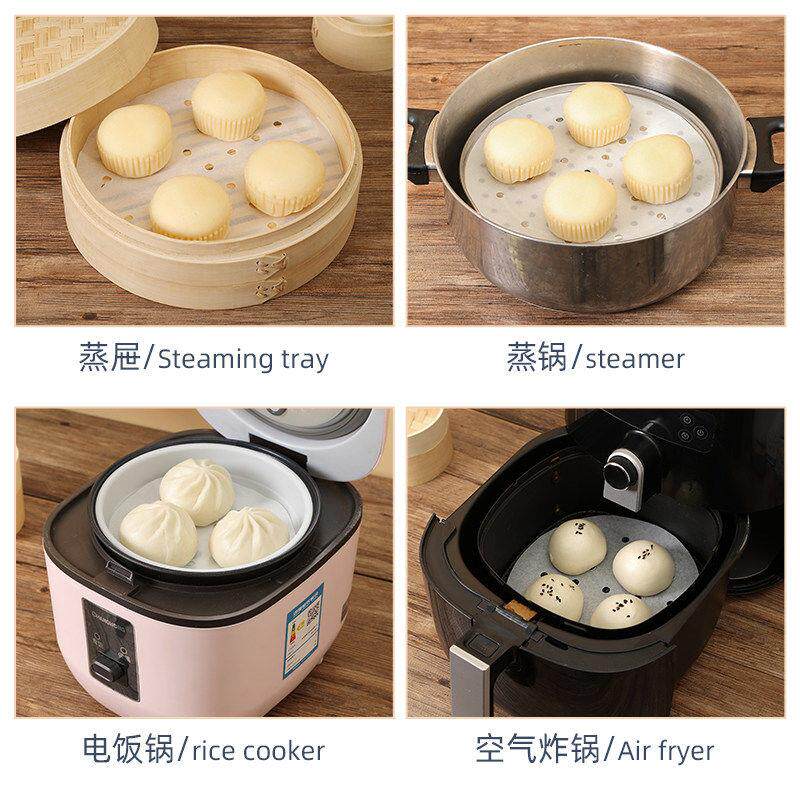 日本蒸笼纸蒸一包子蒸笼垫子蒸头垫布纸不垫纸粘家用馒食品F00600