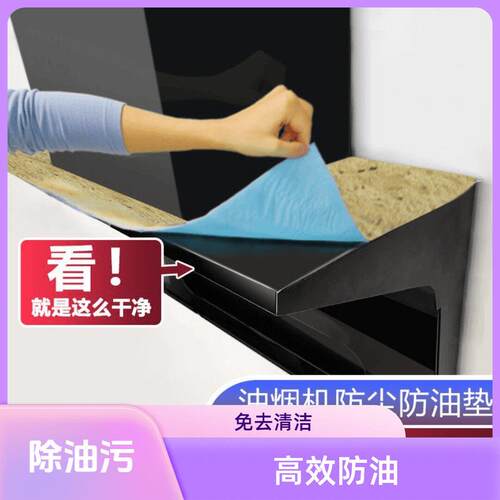抽油烟机防油贴纸可裁剪 厨房用吸油棉垫家用防尘棉片