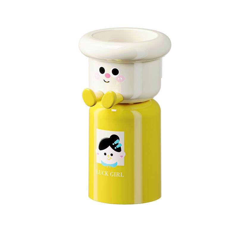 多巴胺磁吸牙刷架免打孔倒扣沥水刷牙杯漱口杯收纳架子卫生间壁挂