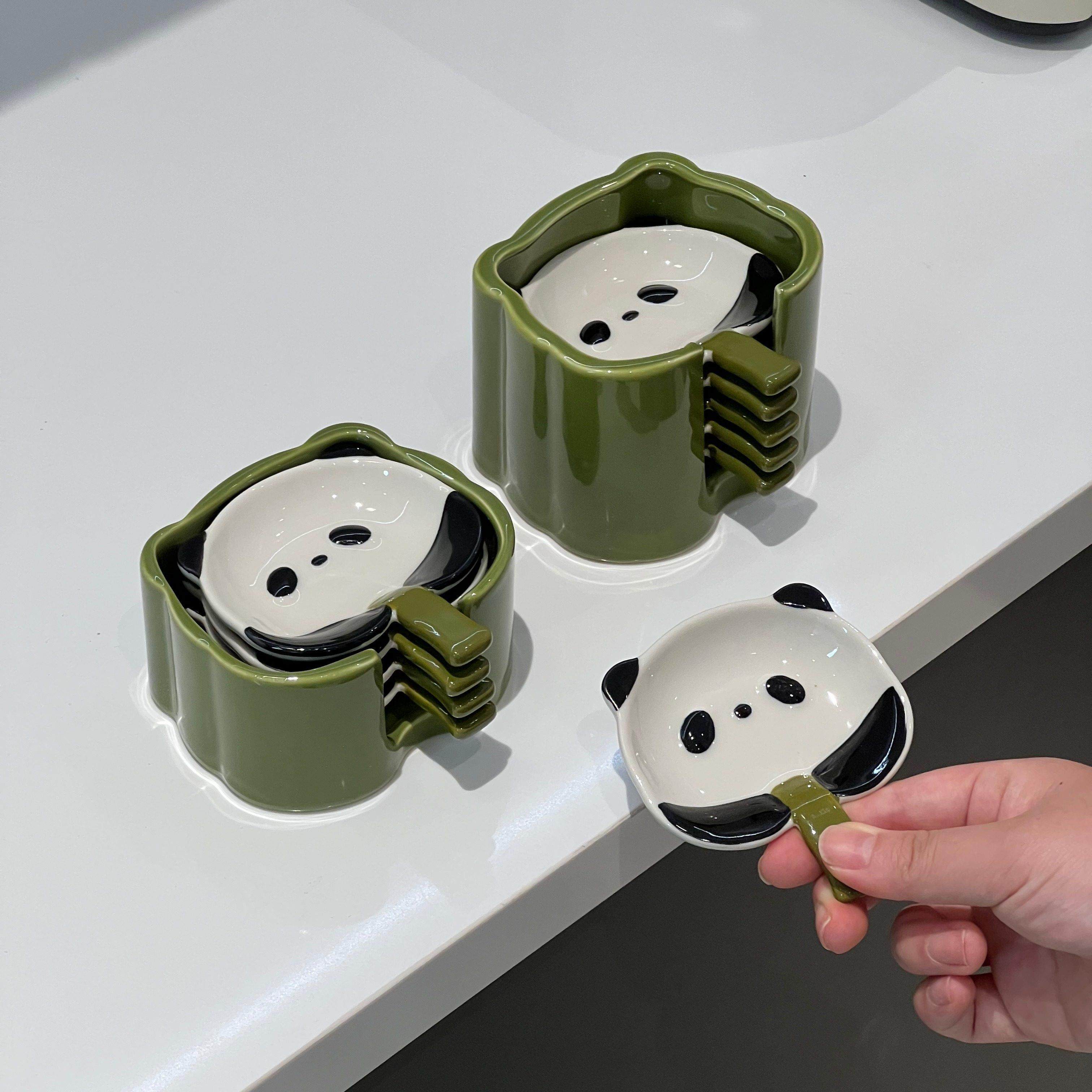 可爱熊猫蘸料碟陶瓷味碟调料碟家用火锅酱油醋碟小菜碟高颜值餐具