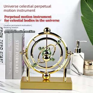 点击率宇宙天体永动仪轻奢摆件25新款桌面模型旋转牛顿磁性摇摆器
