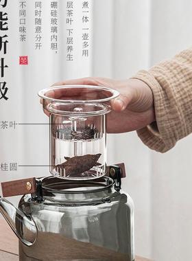 煮茶耐壶2泡025新款茶家用单烧壶加厚高温明火OBO电陶炉玻璃水壶