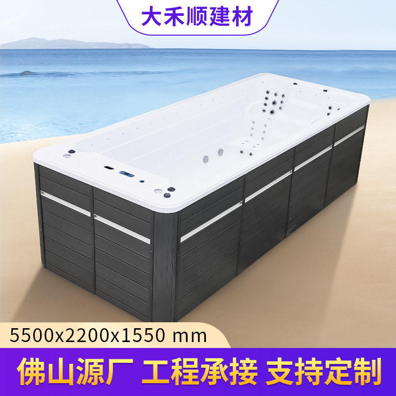 景点度假别墅泳池户外恒温冲浪按摩浴缸亚克力多人豪华户外浴缸