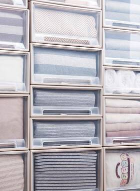 纳柜收屉式用家衣YAJ柜收抽纳盒塑料加厚组合式置物柜子储物整理