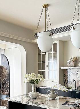 法式复古全铜玻璃吊灯花苞客厅餐厅卧室过道玄关美式中古楼梯吊灯