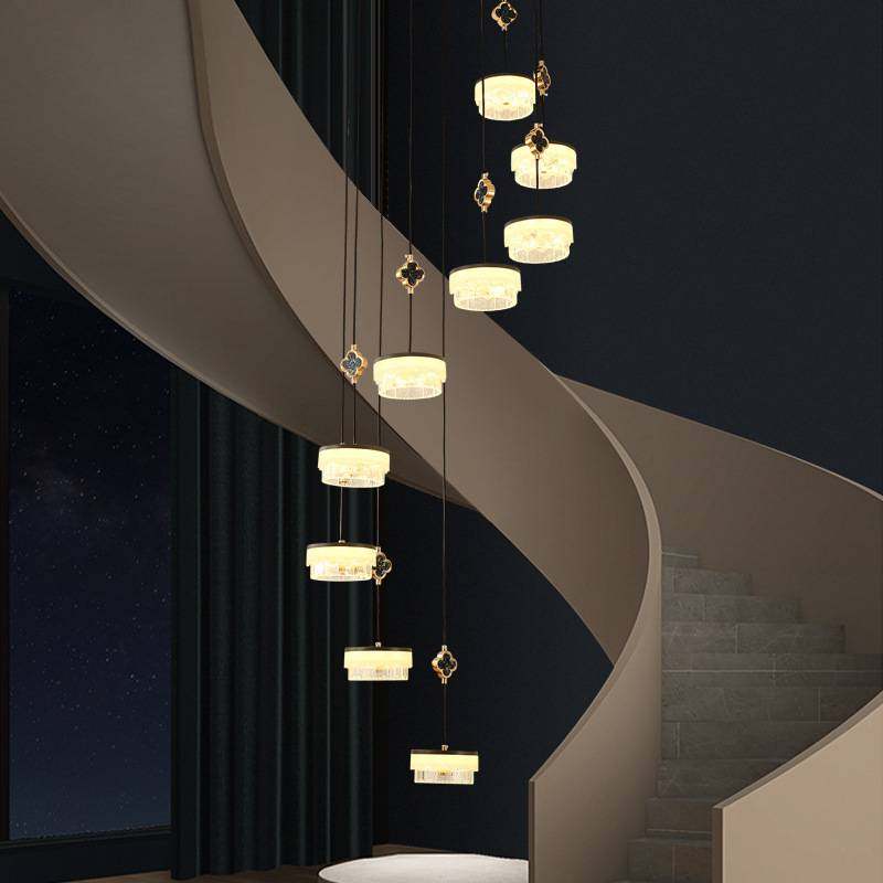 2025新款楼梯吊灯别墅挑高新中式客厅大吊灯loft复式楼自建房灯具,玩具/童车/益智/积木/模型,垂直悬浮玩具,淘宝优惠券,粉丝福利购,淘宝优惠卷