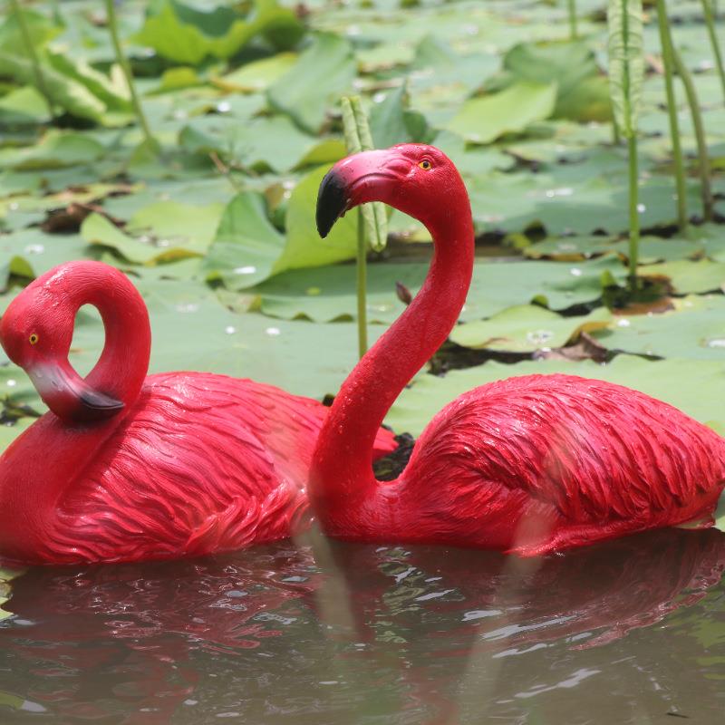 花园庭院别墅水面池烈塘水鸟脂雕ZCK塑树模水型工艺品仿真浮火鸟