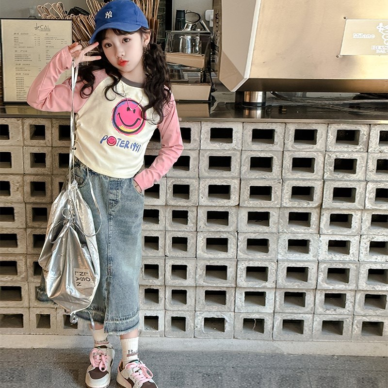 女童纯棉t恤长袖儿童中大童打底衫女孩上衣秋衣内搭春秋卫衣10岁