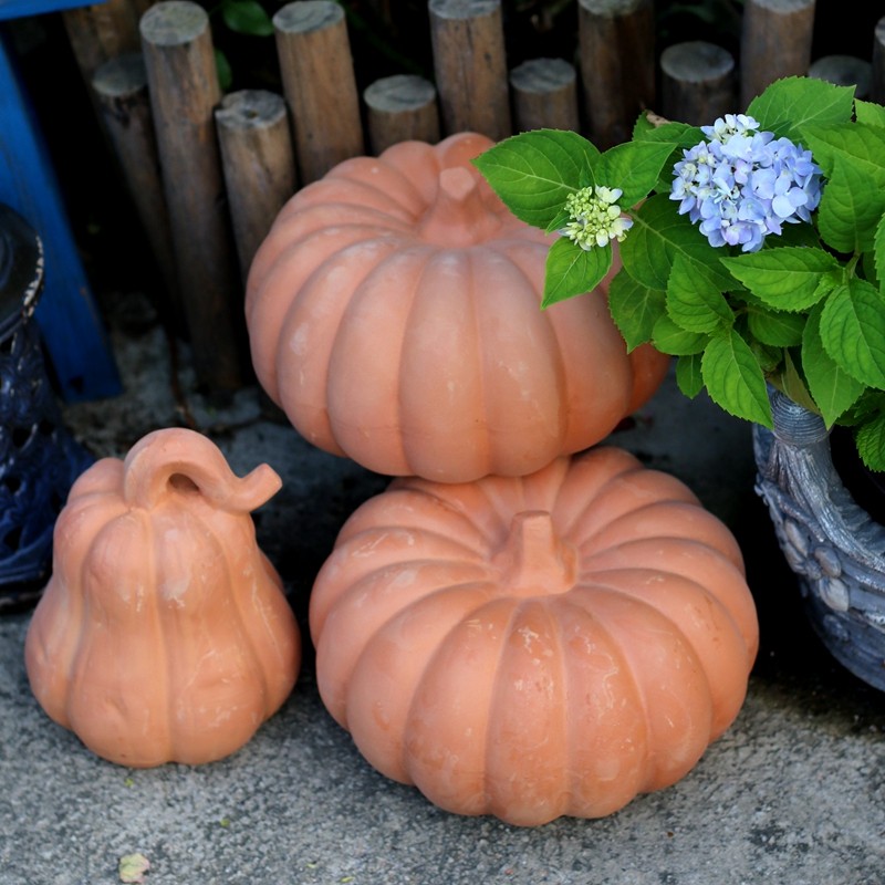 花园装饰庭院红陶大南瓜草地户外摆件复古万圣节园林景观拍照道具,家居饰品,户外/庭院摆件,淘宝优惠券,粉丝福利购,淘宝优惠卷