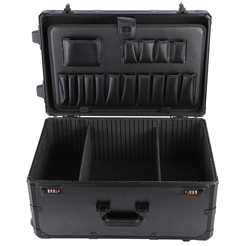 移动拉杆式工具箱车电锤电工家具维修工具箱密码锁空箱多功能安装