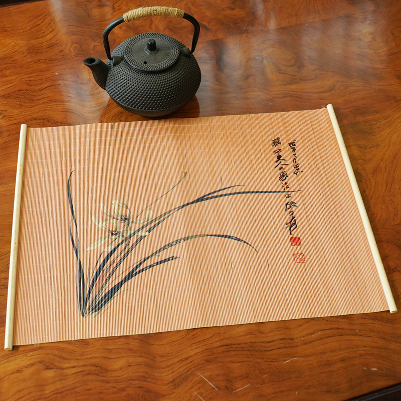 茶席竹席防水茶垫竹制茶帘桌旗中式禅意茶具茶盘垫隔热茶道配件,居家布艺,茶席,淘宝优惠券,粉丝福利购,淘宝优惠卷