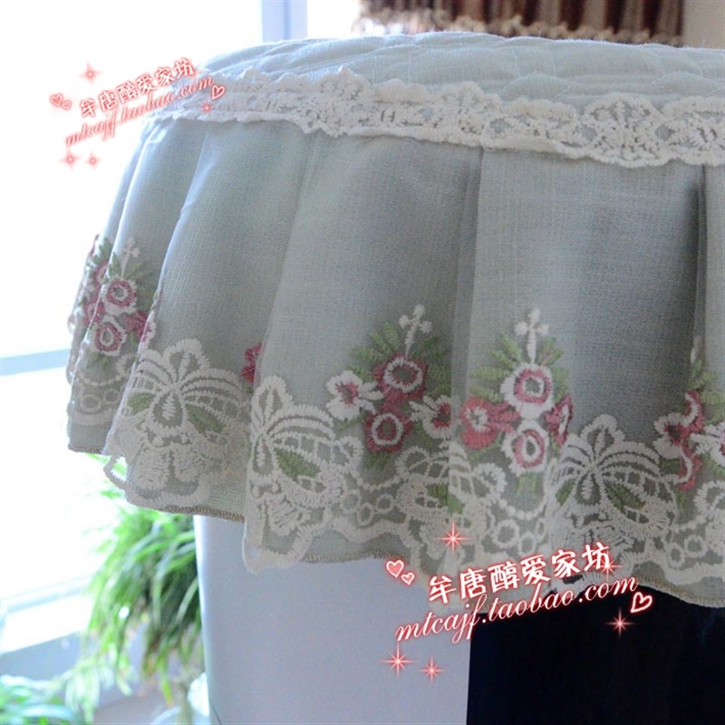 包邮新款空调罩柜机圆形开机不取立式空调套防尘罩顶盖 清澄明月