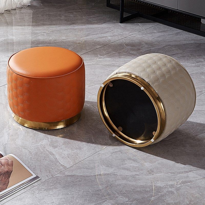 轻奢极简家用沙发凳坐墩客厅茶几矮凳皮凳子圆凳换鞋凳茶台梳妆凳,住宅家具,矮凳,淘宝优惠券,粉丝福利购,淘宝优惠卷