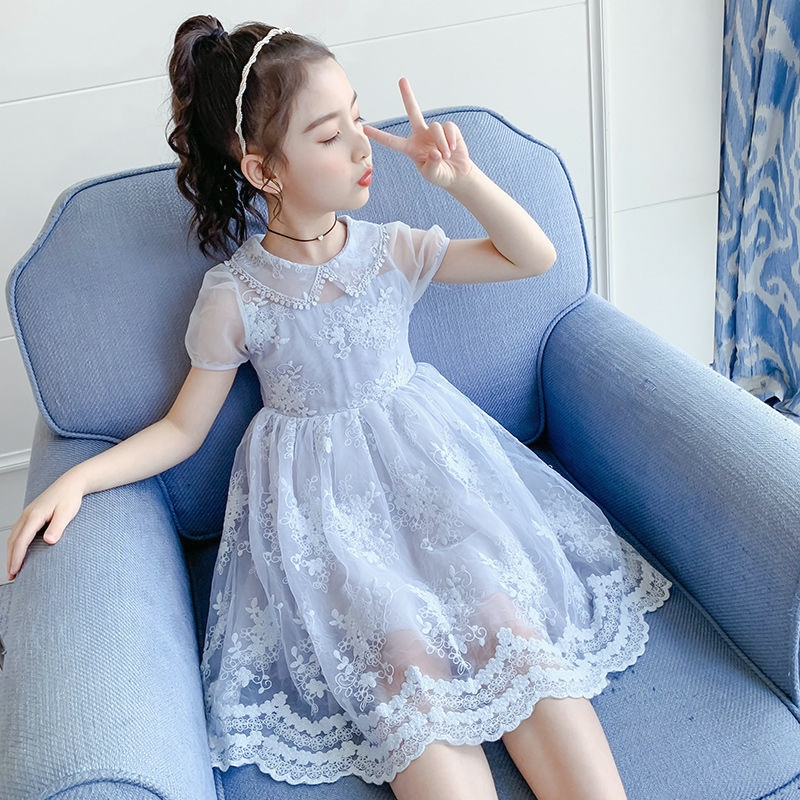 女童连衣裙夏装蕾丝纱裙宝宝2023新款洋气仙女裙公主裙子夏季女孩