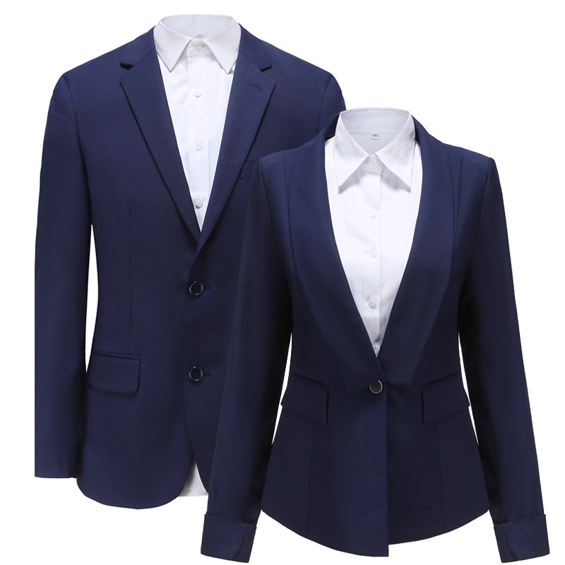 2024款雷克萨斯4S店男女士西装西服套装宝蓝色工装制服销售职业装