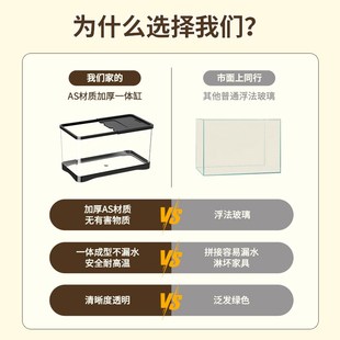 鱼缸生态水族箱新款 金鱼缸透明小型豪华造景过滤制氧乌龟缸桌面缸
