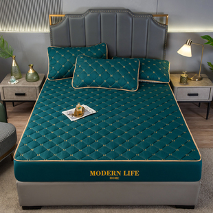 2022新款防水夹棉床笠三件套加厚床罩床垫保护罩防尘全包床单单件