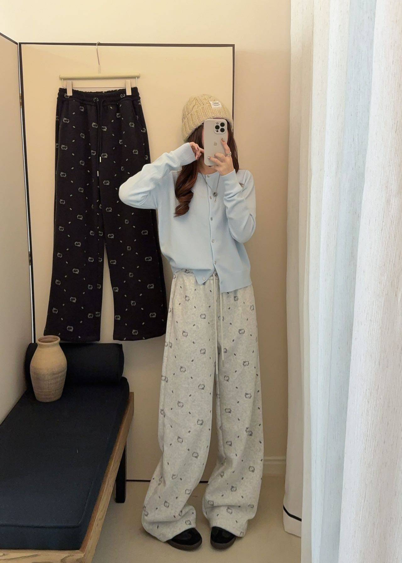 【韩系软萌】2025秋冬新款时尚休闲百搭简约加绒卫裤,女装/女士精品,卫裤,淘宝优惠券,粉丝福利购,淘宝优惠卷