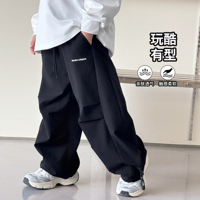 聚酯纤维聚酯纤维微弹夏季男女通用裤子